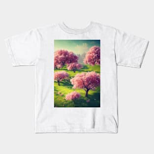 Beautiful Magnolia Trees Digital Art Kids T-Shirt